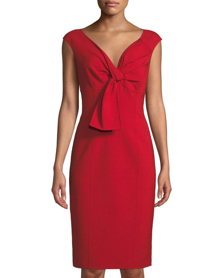 Sleeveless Tie-neck Bodycon Dress