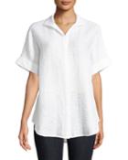Marlis Short-sleeve Button-front Top
