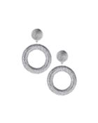 Metallic Wrapped Circle-drop Earrings,
