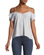 Lucy Cold-shoulder Button Tee