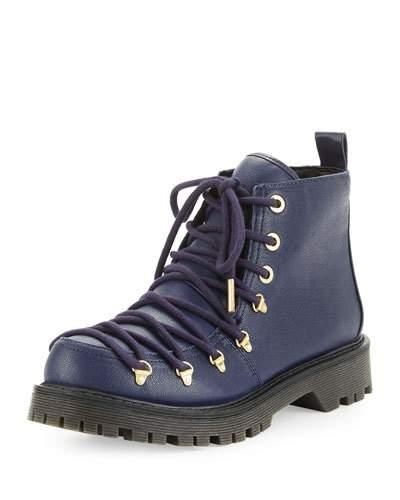 Kane Leather Combat Bootie, Deep