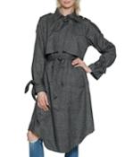 Neilson Double-breasted Plaid Trench Coat