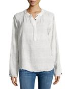 Sunview Ditsy Blouse, Dirty White