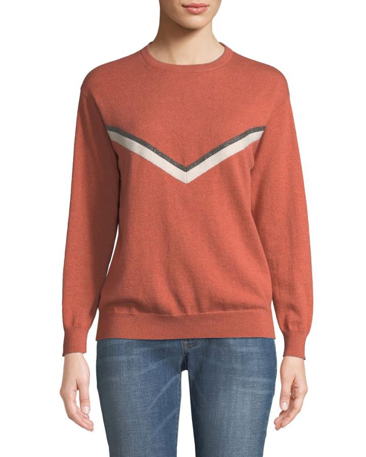 Cashmere Alpine-v Crewneck