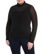 Mesh Turtleneck Tee,