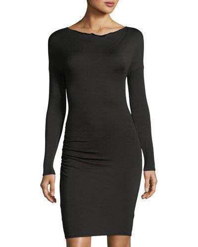 Sheena Long-sleeve Ruched Dress