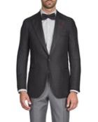 Men's Houndstooth Grosgrain-lapel Dinner Jacket