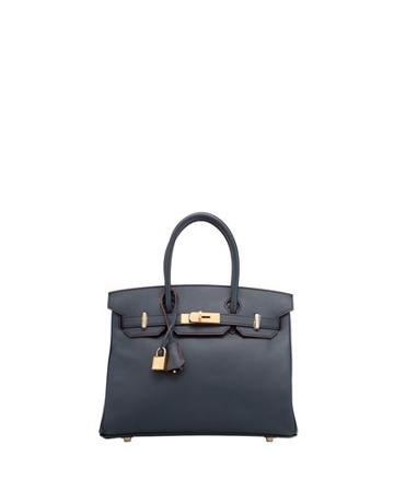 Vintage Limited Edition Epsom Leather Satchel Bag, Blue