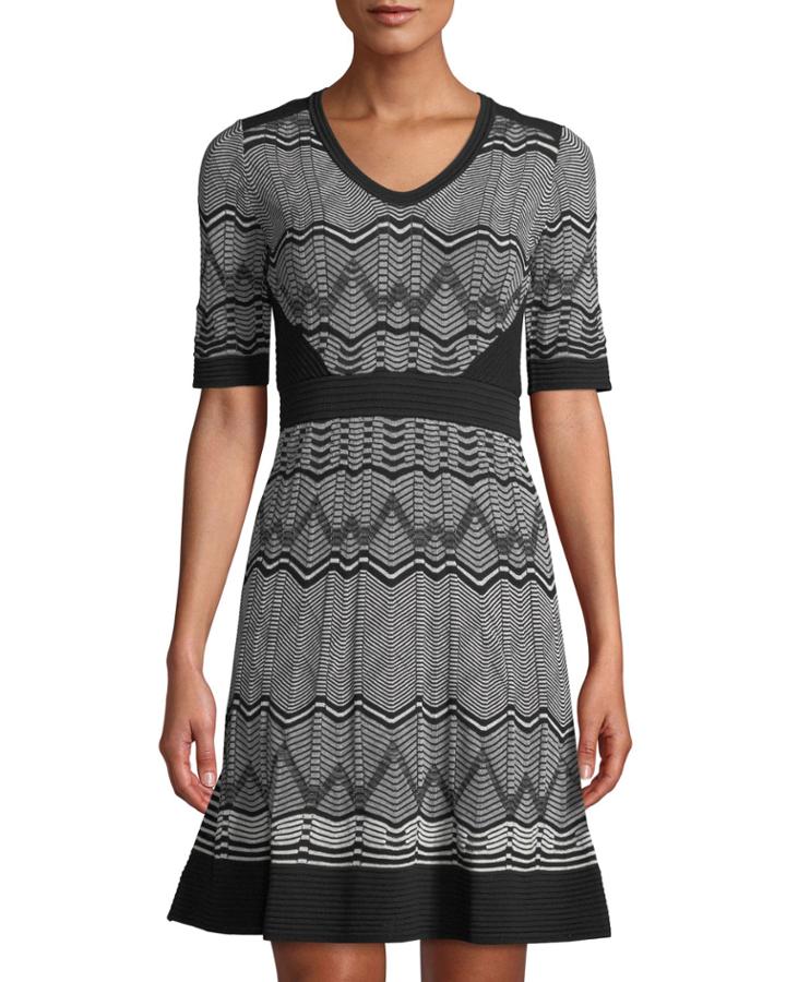 Chevron-striped Short-sleeve