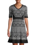 Chevron-striped Short-sleeve