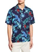 Men's Floral-print Camp