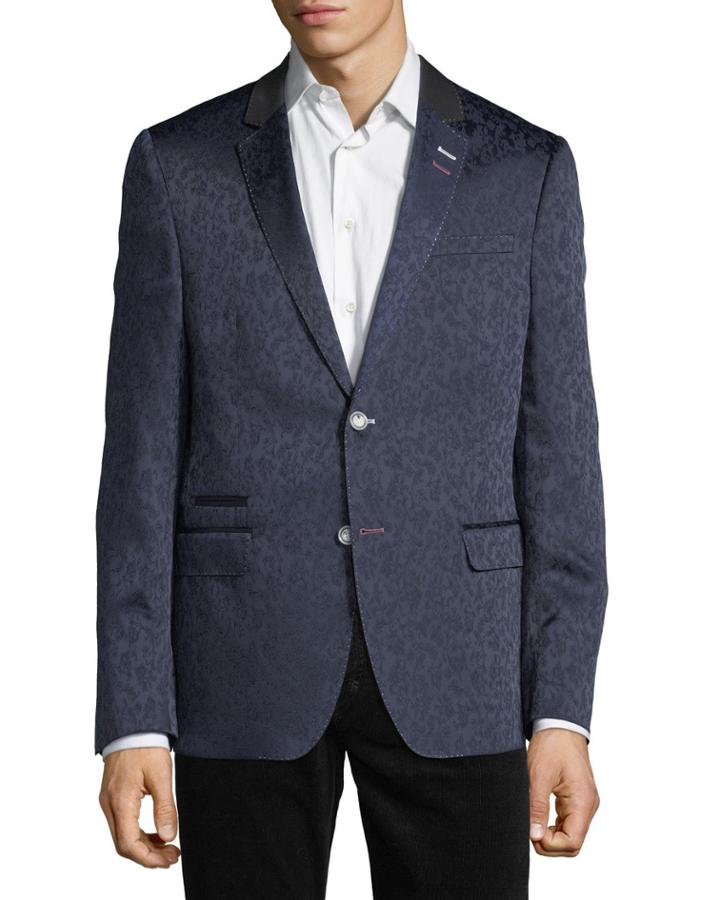 Men's Socrate Flower Two-button Blazer