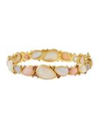 18k Prisma Mixed Cut Thin Hinged Cuff In Begonia