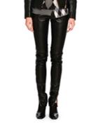 Darcelle Faux-leather Trousers, Black