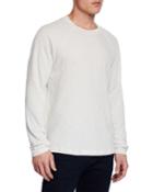 Men's Long-sleeve Crinkled Crewneck T-shirt
