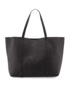 Elle Rock Medium Studded Leather Tote Bag, Black