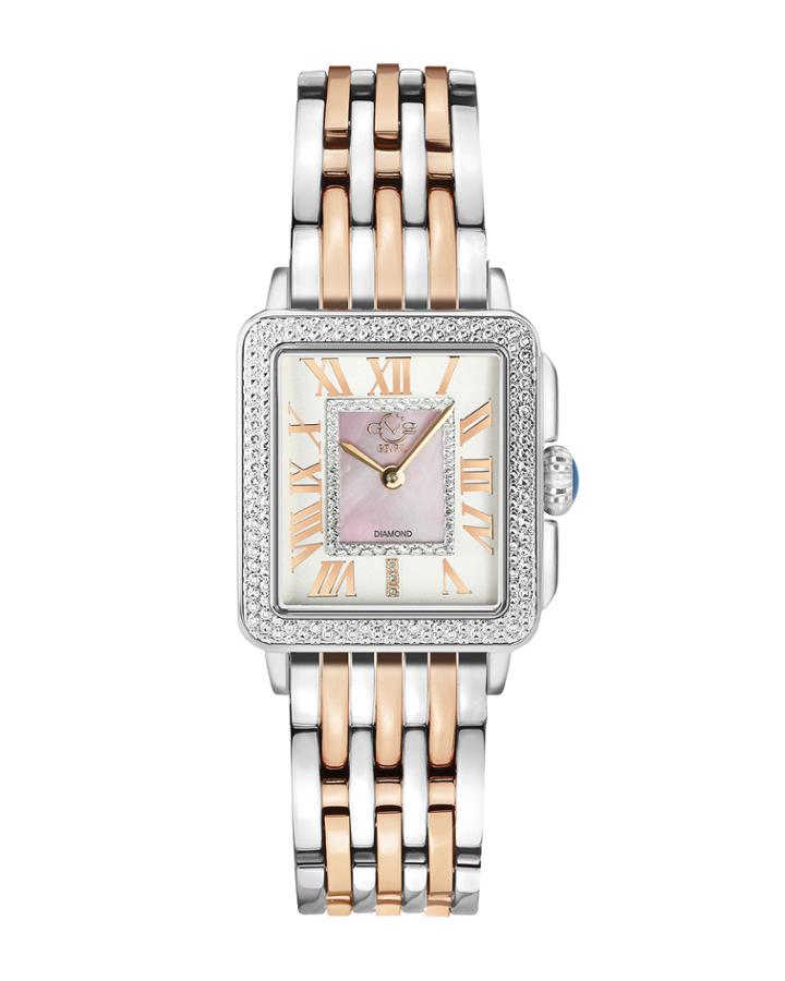 Padova Diamond Square Watch W/ Bracelet Strap, Two-tone