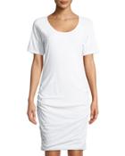 Side-ruched Short-sleeve Dress