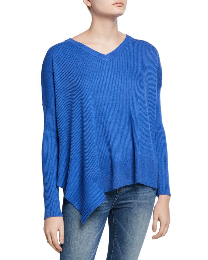 Ribbed Asymmetric-hem