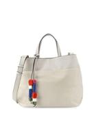 Ace Bead Tassel Tote Bag, Cream