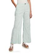 Iconic Embroidered Wide-leg Ruched Pants