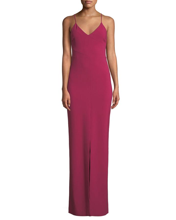 Brooklyn V-neck Evening Gown