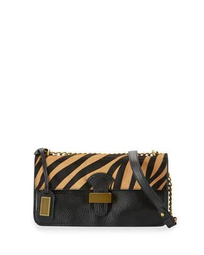 Tania Wild Leather Crossbody Bag, Animal/orange Pattern