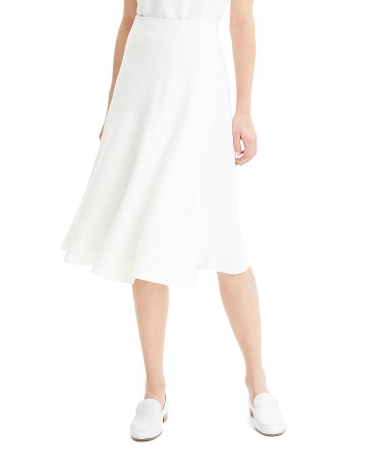 Faux-wrap Herring Linen A-line