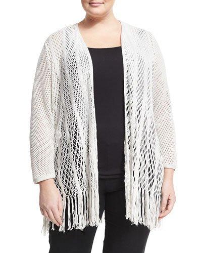 Enchanted Fringe-trim Cardigan, Multi Patter,