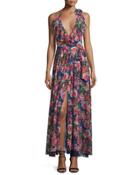 Floral-print Ruffled Halter