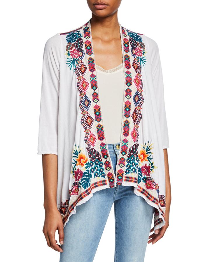 Quinn Open-front Draped Cardigan