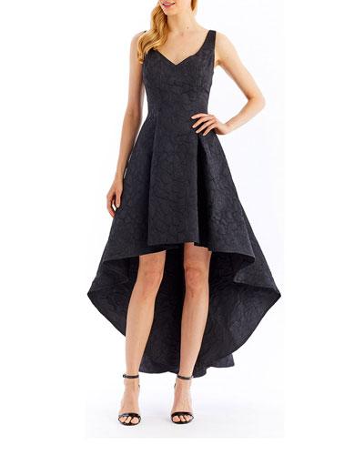 High-low V-neck Dress