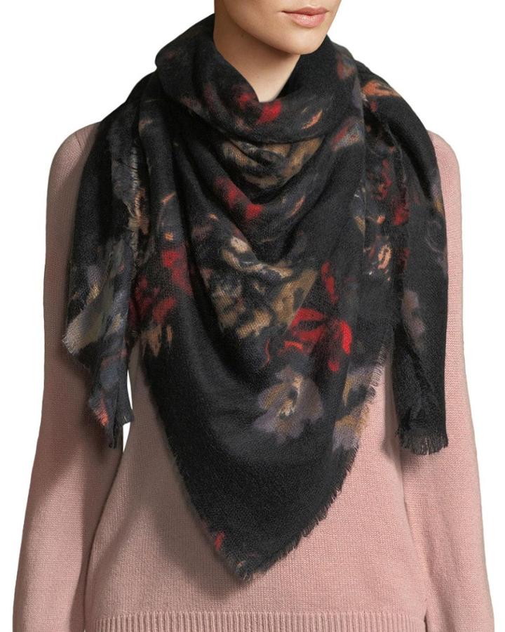 Floral-print Fringe