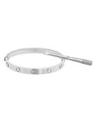 18k White Gold Love Bangle Bracelet