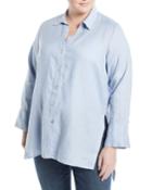 Linen Button-front Tunic,