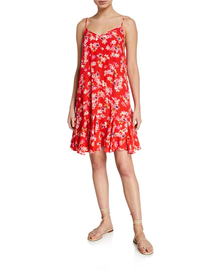 Destination Floral Godet Dress