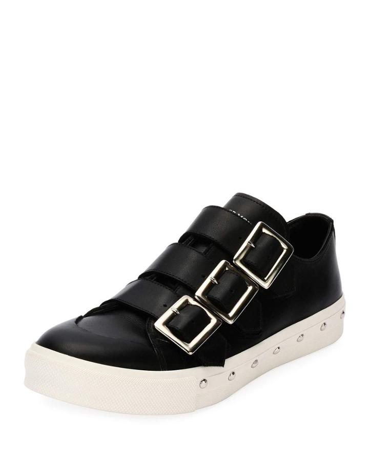 Men's Triple-buckle Leather Tennis