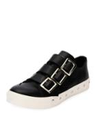 Men's Triple-buckle Leather Tennis