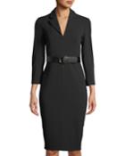 Belted V-neck