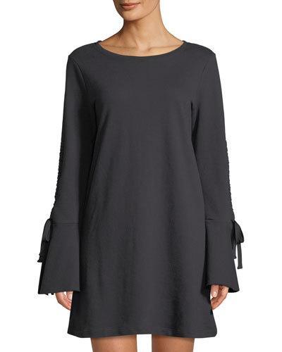 Giovana Flare-sleeve A-line Dress