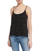 Moon Printed Scoop-neck Cami
