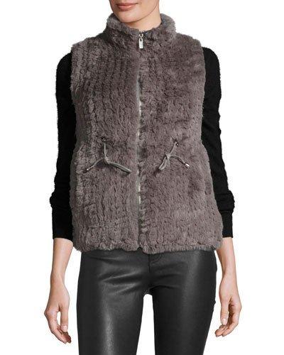 Faux-fur Zip-front Vest