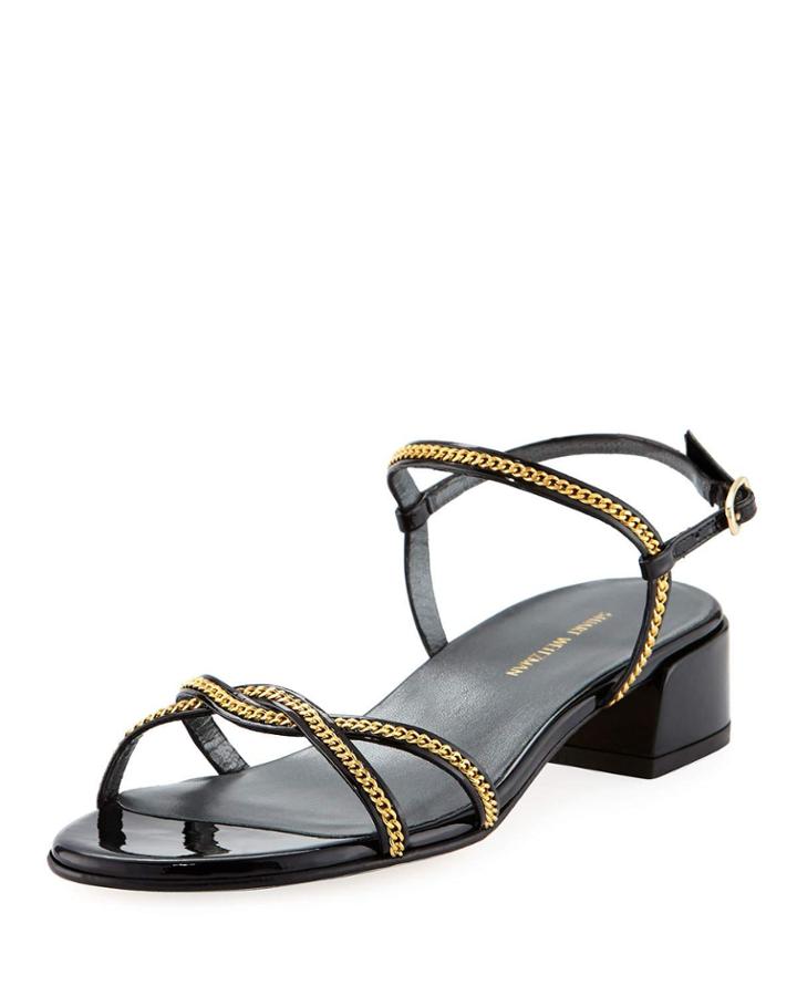 Overriding Low-heel Patent Chain