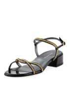 Overriding Low-heel Patent Chain