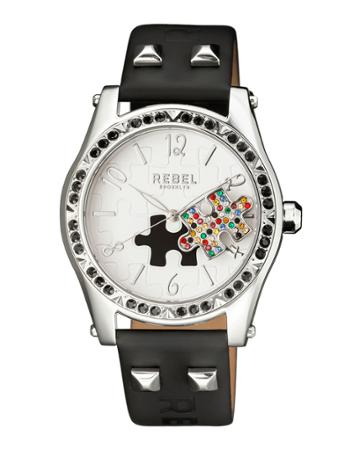40mm Gravesend Puzzle Watch W/ Leather Strap,
