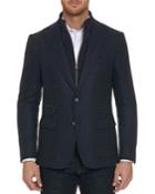 Men's Downhill Pique Sport Coat With Vest Inset