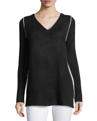 Fuzzy V-neck