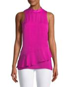 Brandi Asymmetric Ruffle Blouse