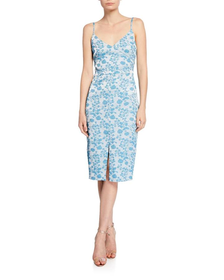 Brooklyn Isla Brocade Sleeveless Cocktail Dress