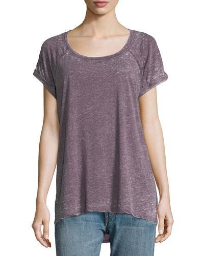 Scoop-neck Burnout Tee
